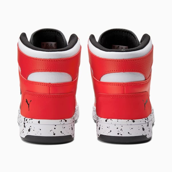 Rebound LayUp Speckle Sneakers JR, Puma White-Puma Black-High Risk Red, extralarge