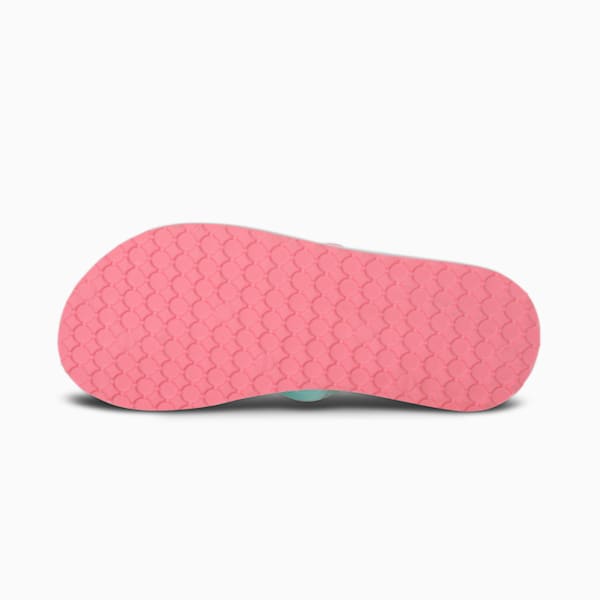 PUMA Gracy Women's Flip Flops, Mist Green-Peony-Puma White, extralarge-IND