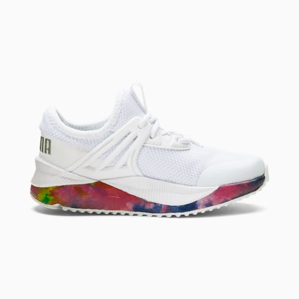 Pacer Future Tie-Dye Pop Little Kids' Shoes, Puma White-Puma Silver-ULTRA MAGENTA, extralarge