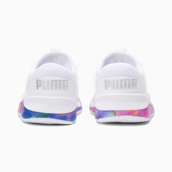 Pacer Future Tye-Dye Pop Toddlers' Shoes, Puma White-Puma Silver-ULTRA MAGENTA, extralarge