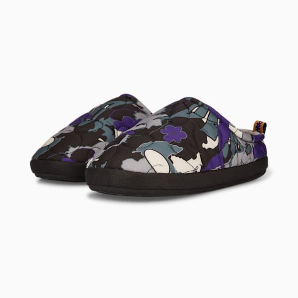 PUMA x P.A.M. Puffy Men's Sandals, Puma Black-Heliotrope, extralarge-AUS