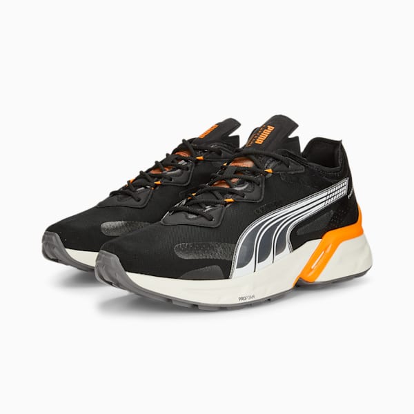 PWRFrame Aerogram Blaze Sneakers, Puma Black-Vibrant Orange, extralarge-IND