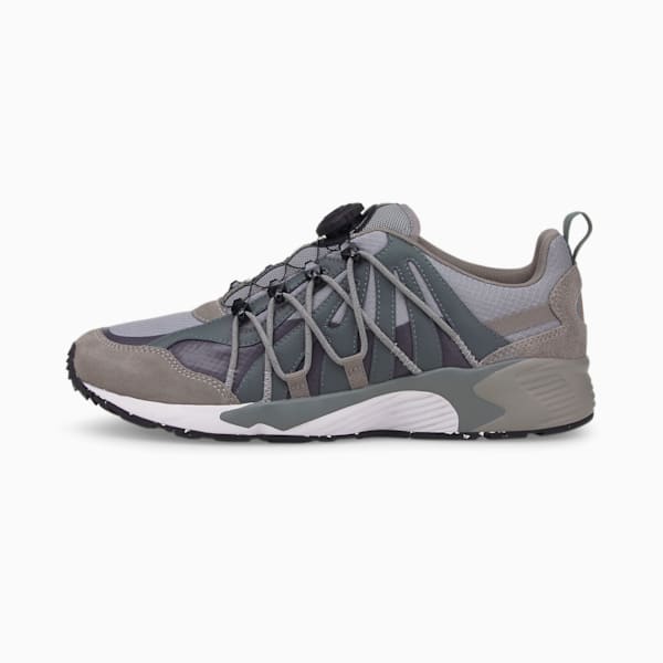 ユニセックス PUMA x PERKS AND MINI プリベイル ディスク レザー スニーカー, Puma Black, extralarge-JPN