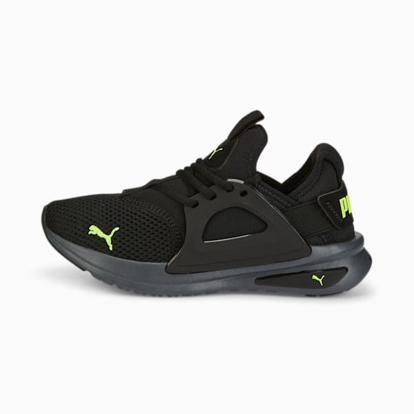 SOFTRIDE Enzo Evo Youth Running Shoes, Puma Black-Lime Squeeze-CASTLEROCK, extralarge-IND