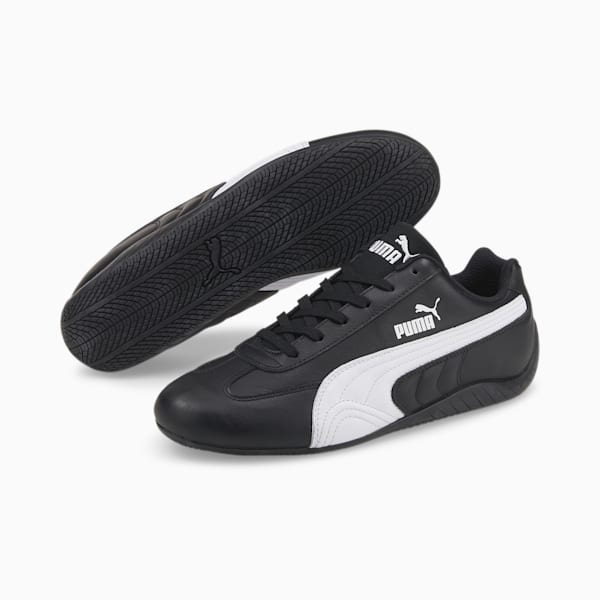 Zapatos para conducción Speedcat Shield de cuero, Puma Black-Puma Black-Puma White
