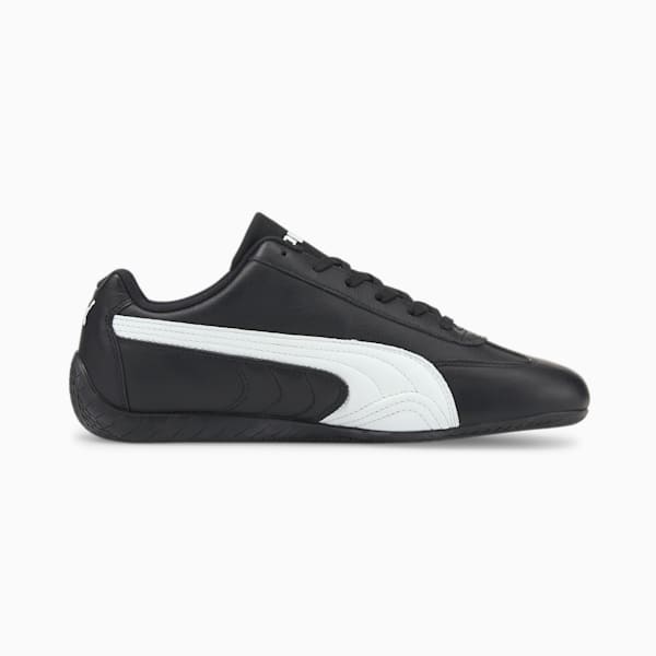 Speedcat Shield Leather Driving Shoes, Puma Black-Puma Black-Puma White, extralarge