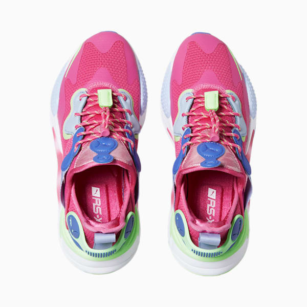 RS-X T3CH HM Women's Sneakers, SHOCKING PINK-Baja Blue-Serenity, extralarge