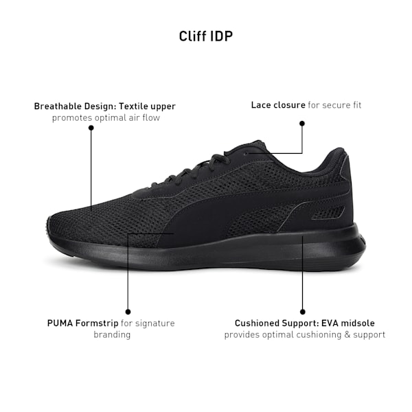 Cliff Unisex Sneakers, Puma Black-Puma Black, extralarge-IND