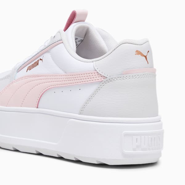 Karmen Rebelle Women's Sneakers, PUMA White-Frosty Pink-Feather Gray, extralarge-IND