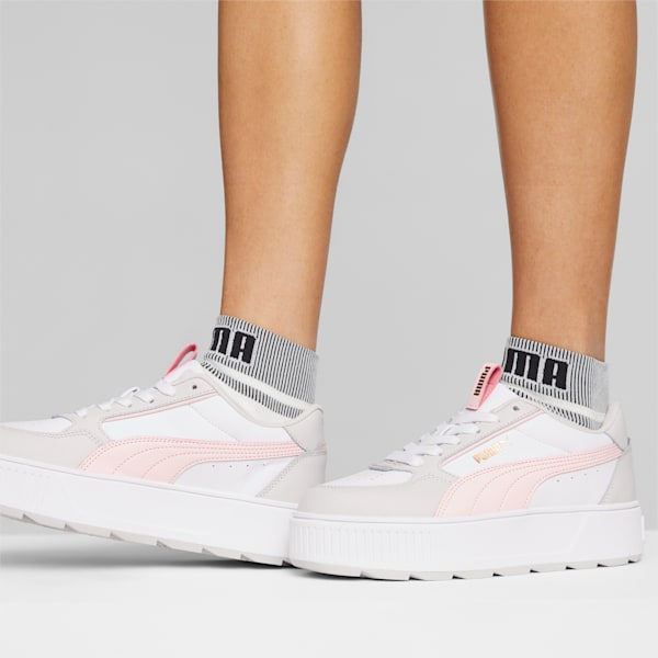 Karmen Rebelle Women's Sneakers, PUMA White-Frosty Pink-Feather Gray, extralarge-IND