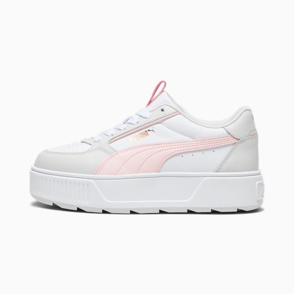 Karmen Rebelle Women's Sneakers, PUMA White-Frosty Pink-Feather Gray, extralarge-IND