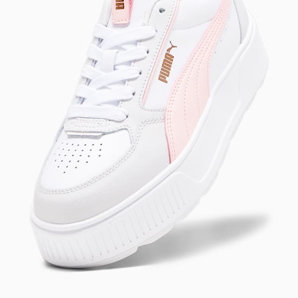 Karmen Rebelle Women's Sneakers, PUMA White-Frosty Pink-Feather Gray, extralarge-IND