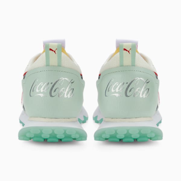 PUMA x COCA-COLA Rider FV Limited-Edition Sneakers, Gossamer Green-Puma Silver, extralarge