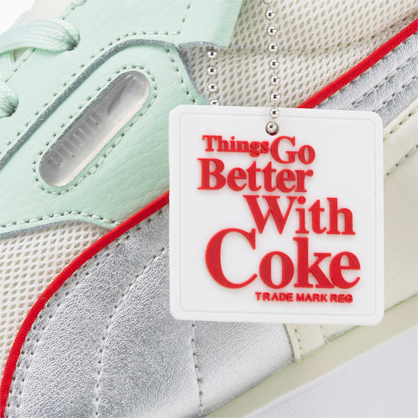 PUMA x COCA-COLA Rider FV Limited-Edition Sneakers, Gossamer Green-Puma Silver, extralarge-IND