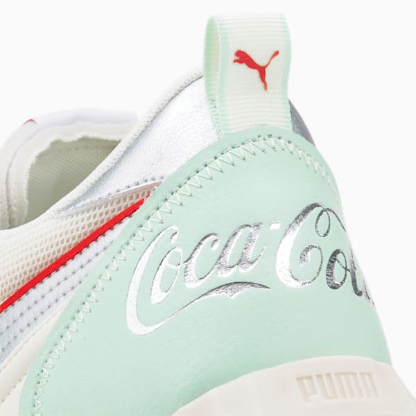 PUMA x COCA-COLA Rider FV Limited-Edition Sneakers, Gossamer Green-Puma Silver, extralarge