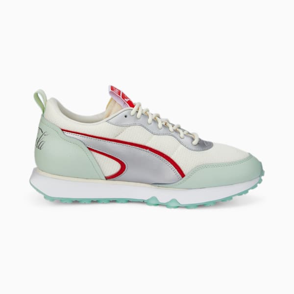 PUMA x COCA-COLA Rider FV Limited-Edition Sneakers, Gossamer Green-Puma Silver, extralarge