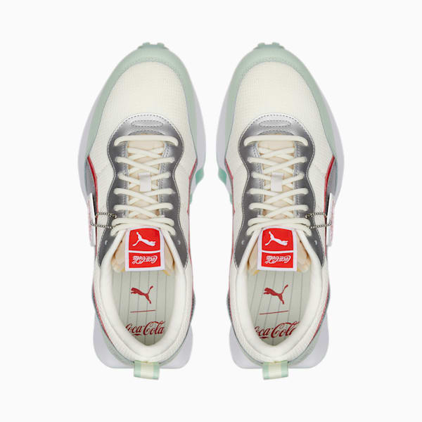 PUMA x COCA-COLA Rider FV Limited-Edition Sneakers, Gossamer Green-Puma Silver, extralarge