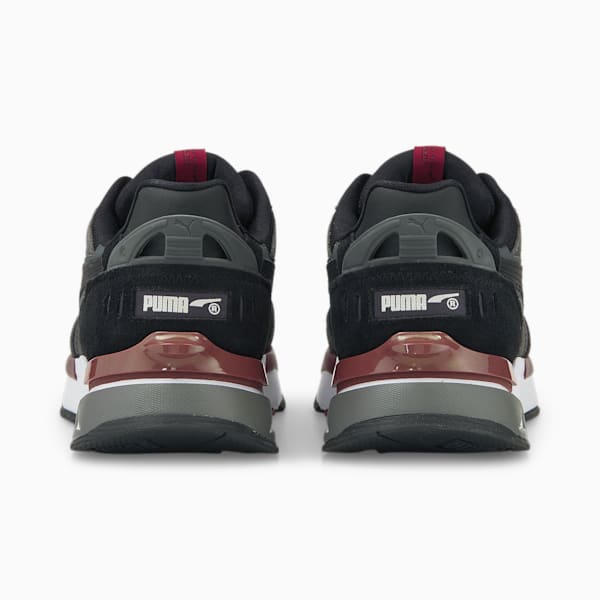 Mirage Sport Earth Tones Sneakers, PUMA Black-Strong Gray-Team Regal Red, extralarge-IND