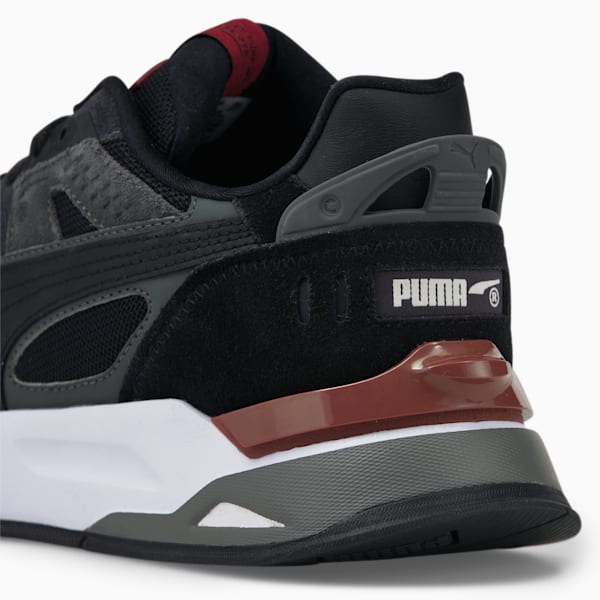 Mirage Sport Earth Tones Sneakers, PUMA Black-Strong Gray-Team Regal Red, extralarge-IND