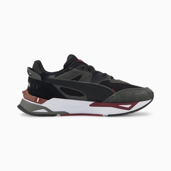 Mirage Sport Earth Tones Unisex Sneakers, PUMA Black-Strong Gray-Team Regal Red, extralarge-IND