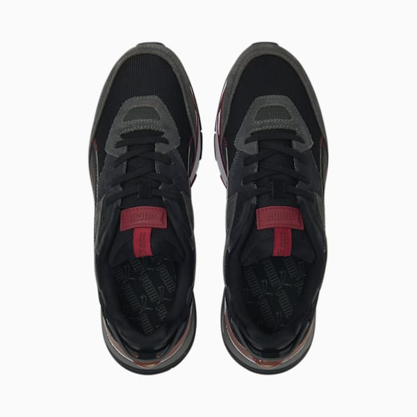 Mirage Sport Earth Tones Sneakers, PUMA Black-Strong Gray-Team Regal Red, extralarge-IND