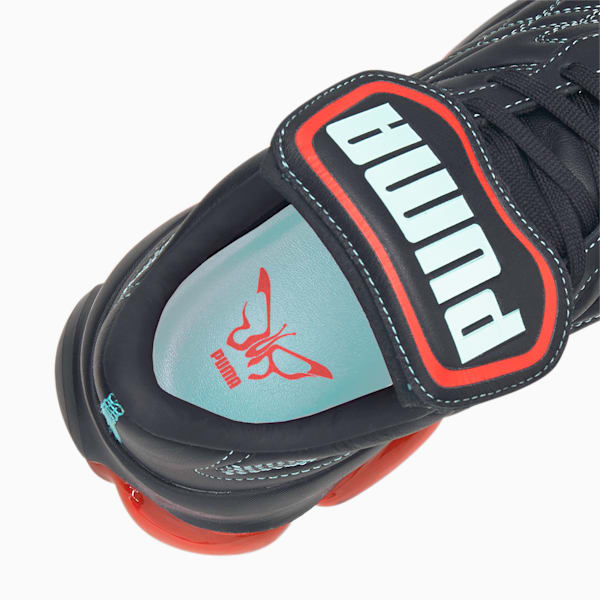 Zapatos deportivos PUMA x DUA LIPA Cell Dome King para mujer, Puma Black-Poppy Red-Blue Glow
