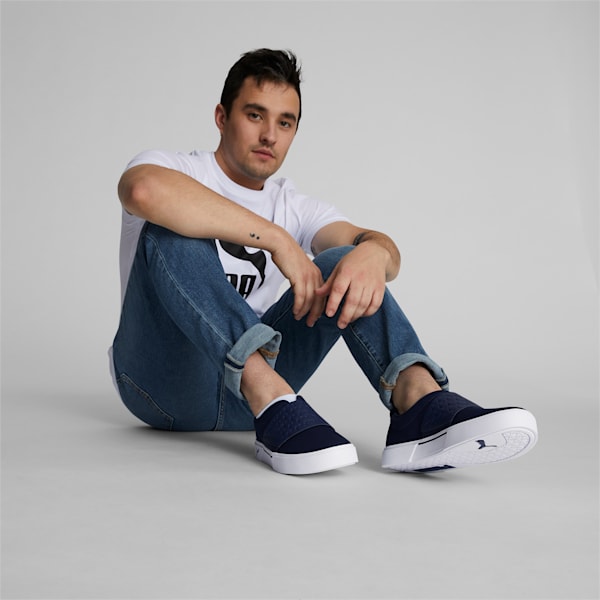 El Rey II Slip-On Logomania Sneakers, Peacoat-Peacoat-Puma White