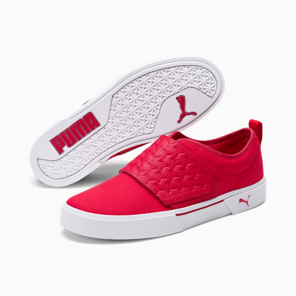 El Rey II Slip-On Logomania Sneakers, High Risk Red-Puma White