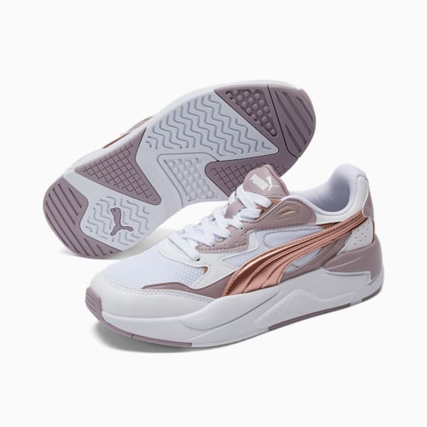 X-Ray Speed Metallic Women's Sneakers, Puma White-Rose Gold-Quail, extralarge