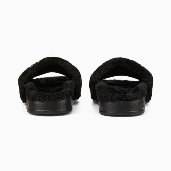 Leadcat 2.0 Fuzz Women's Slides, Puma Black-Puma White, extralarge
