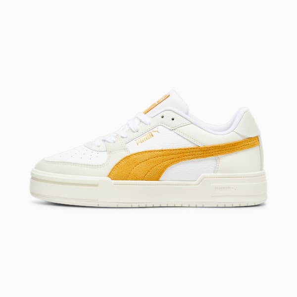CA Pro Suede Sneakers, PUMA White-Vapor Gray-Mustard Seed, extralarge