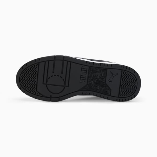 Black PUMA trainer sole showing grip pattern and logo.