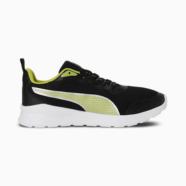 Lyon Men's Sneakers, Puma Black-Limepunch-Silver, extralarge-IND