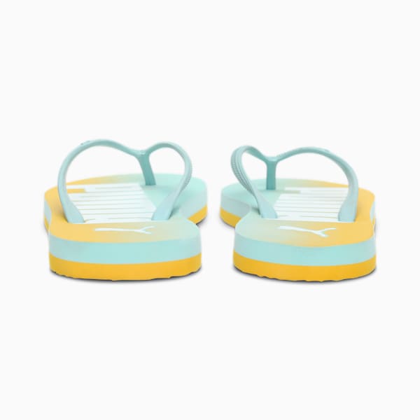 Amara Women's Flip Flop, Eggshell Blue-Spectra Yellow-Puma White, extralarge-IND