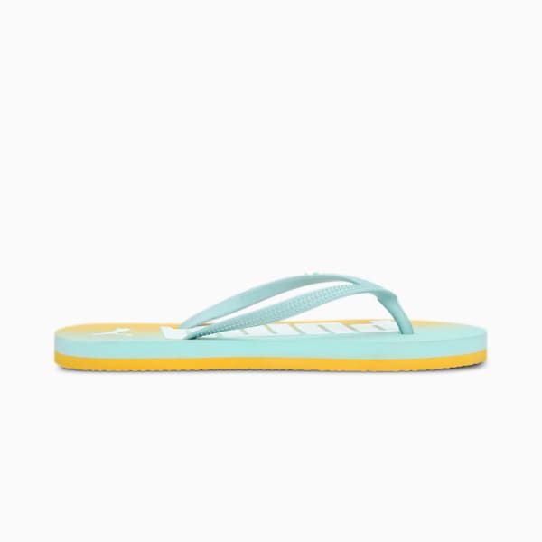 Amara Women's Flip Flop, Eggshell Blue-Spectra Yellow-Puma White, extralarge-IND