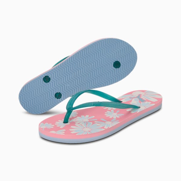 Swift Women's Flip Flops, Peony-Puma White-Blue Fog, extralarge-IND