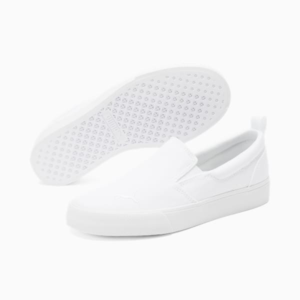 Bari Slip-on Comfort Sneakers Big Kids, Puma White-Puma Silver, extralarge