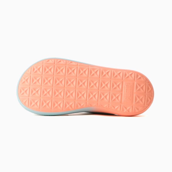 Summer Camp Suede Mayu Women's Slides, Nitro Blue-Peach Pink