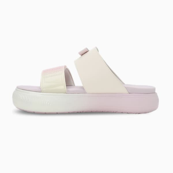 Suede Mayu SummerCamp WoMen's Sandal, Pristine-Lavender Fog, extralarge-IND
