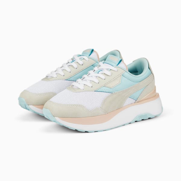 Cruise Rider Candy Women's Sneakers, Puma White-Light Aqua, extralarge-IND