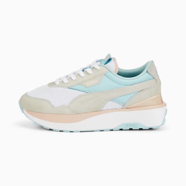 Cruise Rider Candy Women's Sneakers, Puma White-Light Aqua, extralarge-IND