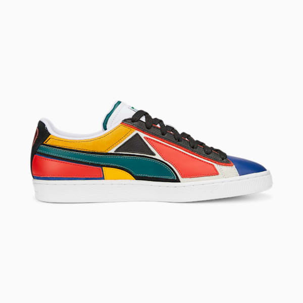 ユニセックス スウェード レイヤーズ スニーカー, Blazing Blue-Varsity Green-PUMA White