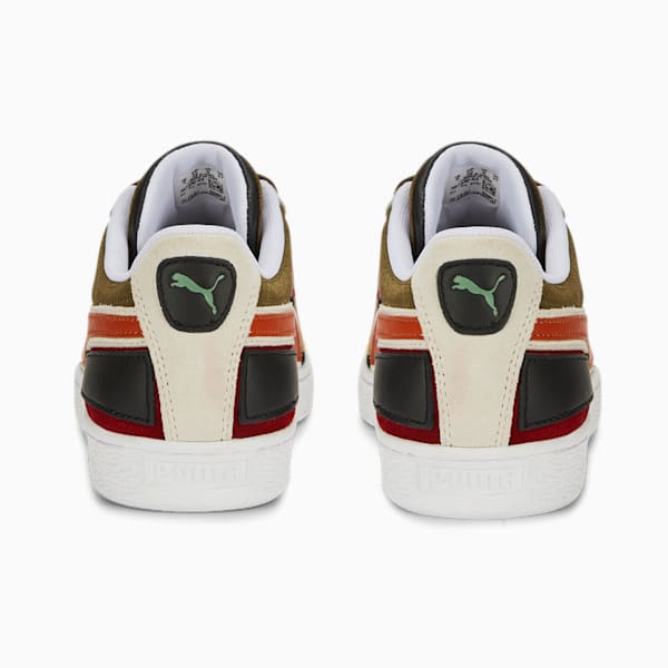 Suede Layers Sneakers, Deep Forest-Warm Chestnut-Deep Olive, extralarge