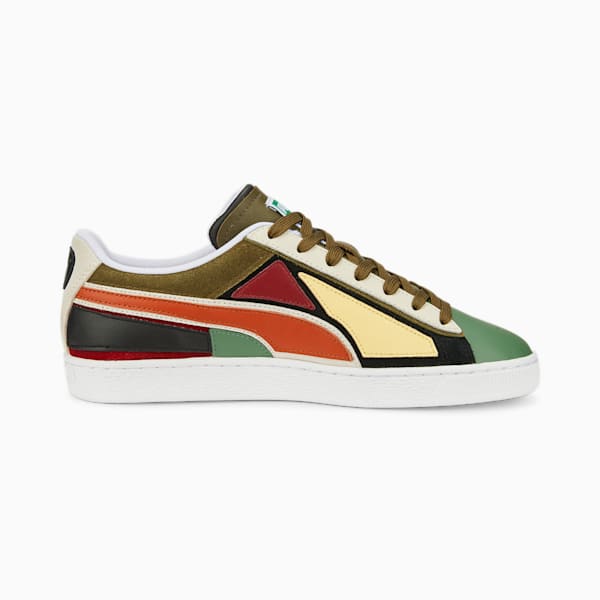Tenis Suede Layers, Deep Forest-Warm Chestnut-Deep Olive, extralarge