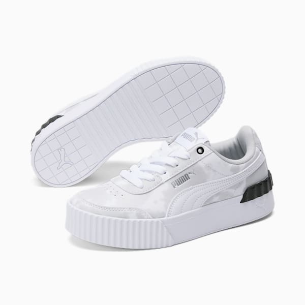 Carina Lift Summer Sneakers Big Kids, Puma White-Puma White-Harbor Mist, extralarge