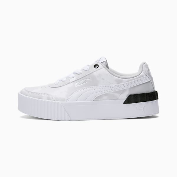 Carina Lift Summer Sneakers Big Kids, Puma White-Puma White-Harbor Mist, extralarge