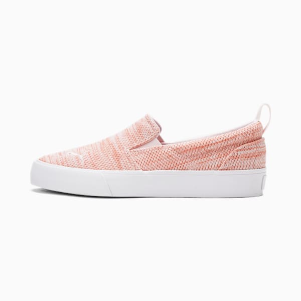 Bari Slip-On Comfort Knit Sneakers Big Kids, Rosette-Chalk Pink