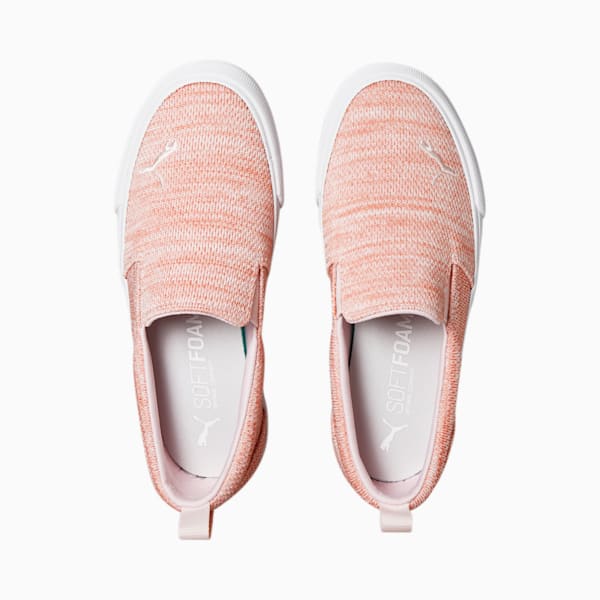 Bari Slip-On Comfort Knit Sneakers Big Kids, Rosette-Chalk Pink, extralarge
