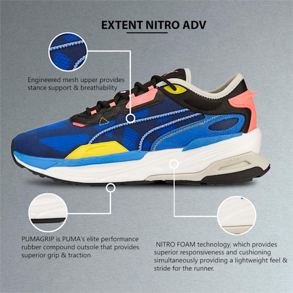 Extent Nitro ADV Unisex Sneakers, Bluemazing-Puma Black, extralarge-IND
