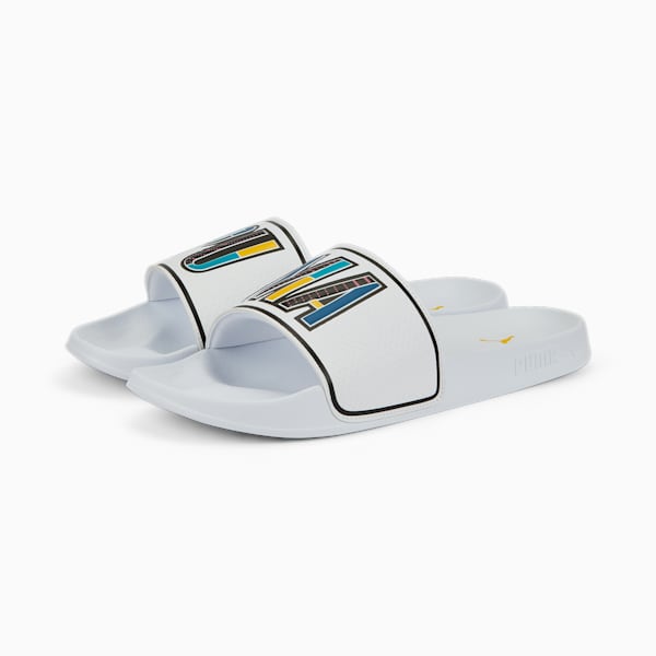 SWxP Leadcat 2.0 Unisex Slides, Puma White-Puma Black-Tangerine, extralarge-IND